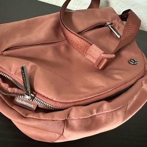 Lululemon all night festival crossbody bag rose gold